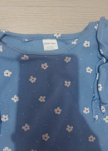 Uzun Kollu Mavi Baskılı Bebek Kız Takımı - Görsel 3