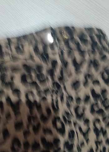 Kahverengi Leopar Desenli Mini Etek - Görsel 2