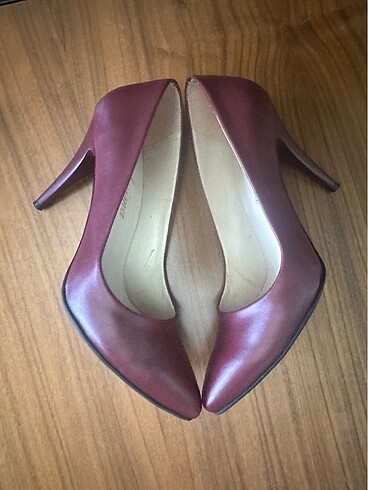 38 Beden bordo Renk Bordo stiletto topuklu ayakkabı