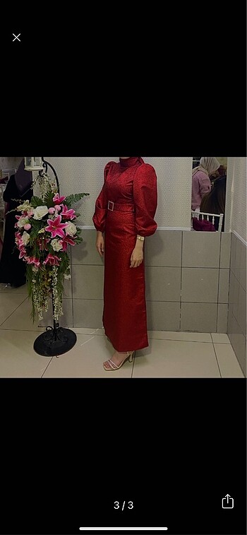 Suud Collection Meliha tarhanacı kırmızı abiye