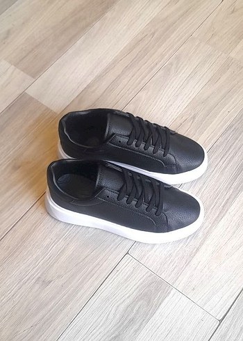 Siyah Bağcıklı Erkek Sneakers - Görsel 2