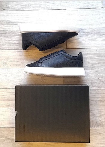 Siyah Bağcıklı Erkek Sneakers - Görsel 5