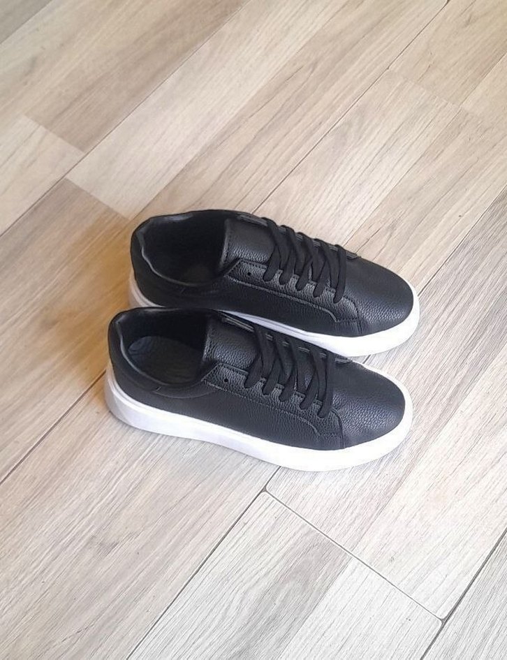 Siyah Bağcıklı Erkek Sneakers - Görsel 2