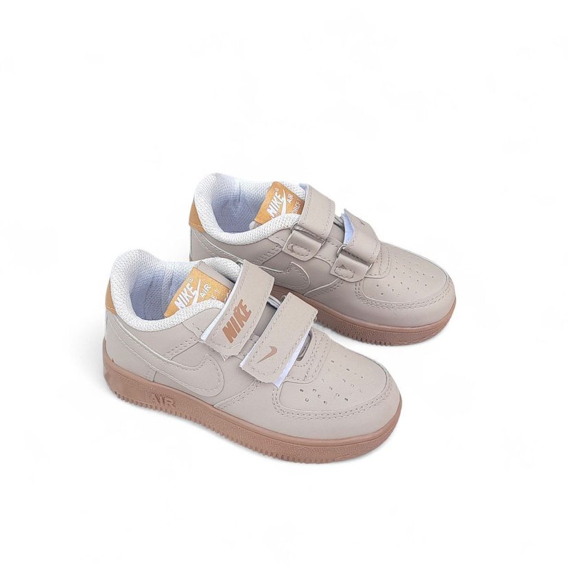 Bej Kız Çocuk Nike Spor Ayakkabı Velcro - Görsel 3