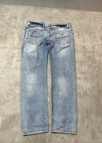 Erkek Gri Mavi Bol Kesim Midi Denim Pantolon 33-32 - Görsel 4