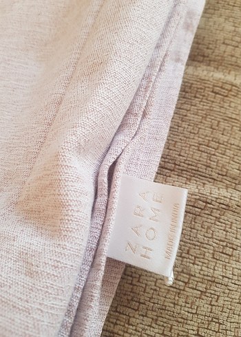  Beden Zara home yatak örtüsü keten pamuk bambu kumaş Bej 2.60 a 2.60cm