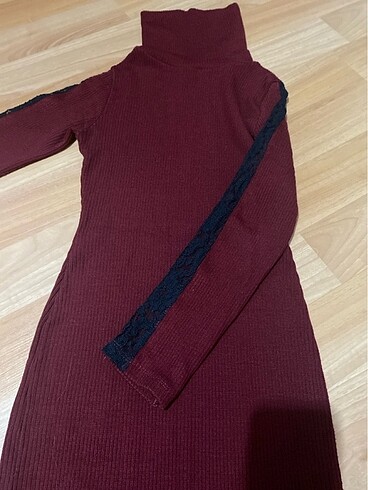 m Beden bordo Renk Butik Harem Marka Triko Uzun Elbise