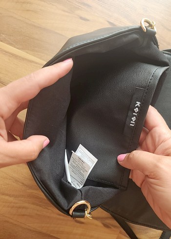  Beden Siyah Minimalist Deri Kadın Çanta