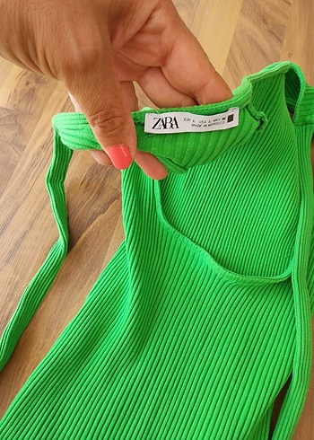 Zara Yeşil Örgü sırt detaylıAtlet