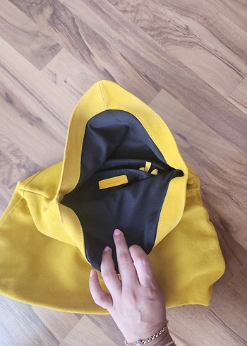  Beden Sarı Süet Kadın Clutch Çanta