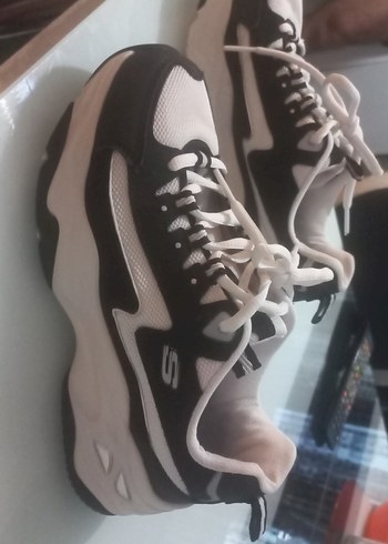 Skechers Beyaz Gri Platform Spor Ayakkabı
