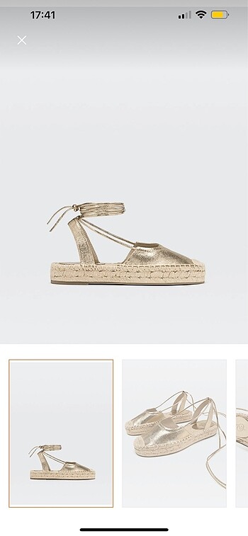 Stradivarius sandalet altın rengi