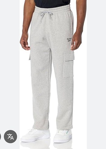 Reebok Gri Rahat Kesim Erkek Eşofman Altı cargo pantolon - Görsel 8