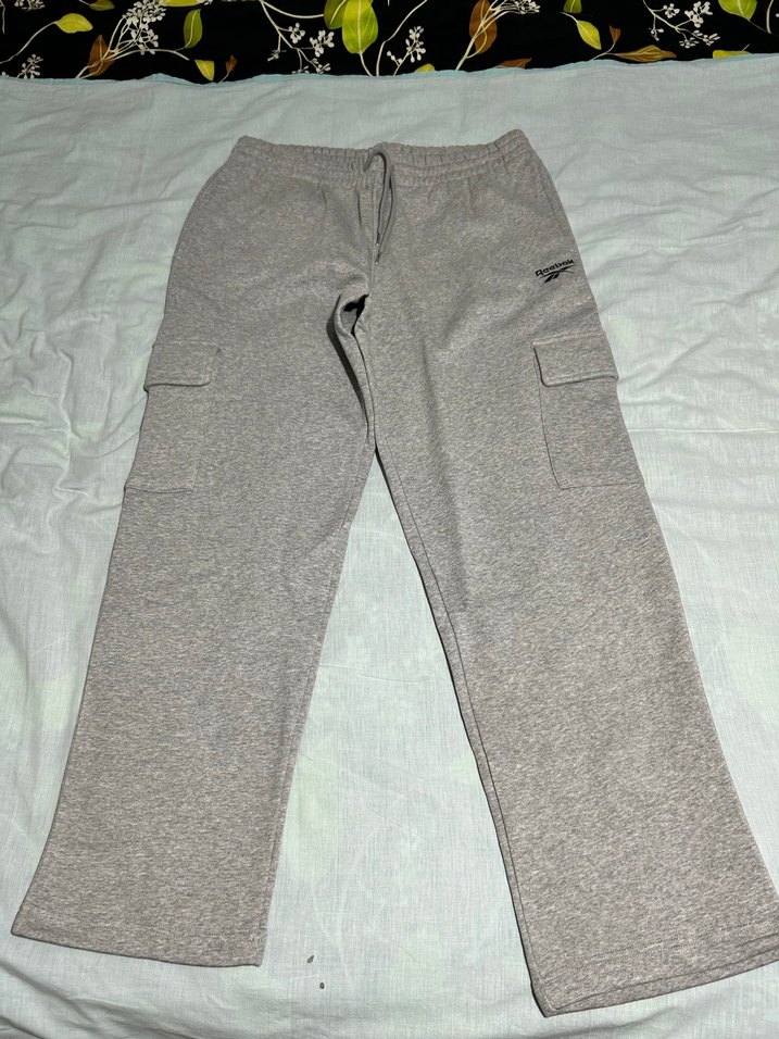 Reebok Gri Rahat Kesim Erkek Eşofman Altı cargo pantolon - Görsel 3