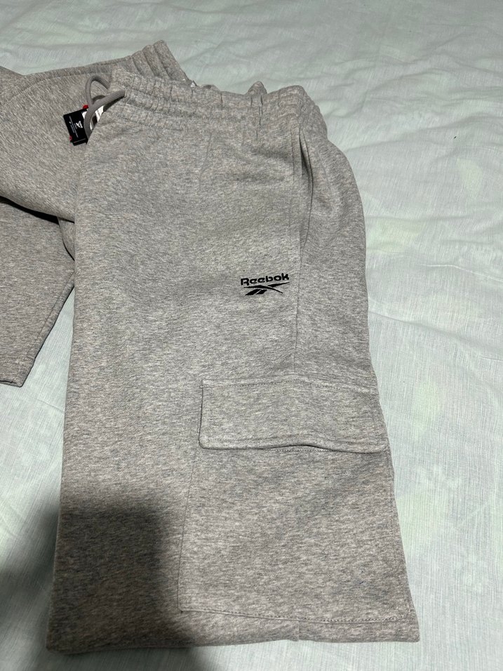 Reebok Gri Rahat Kesim Erkek Eşofman Altı cargo pantolon - Görsel 4