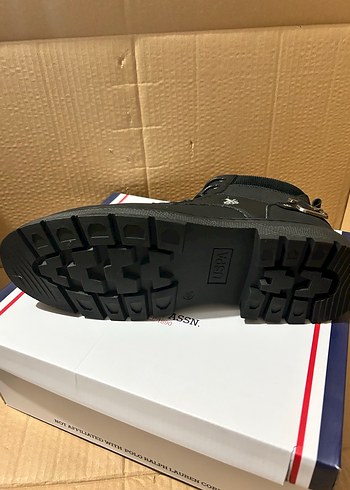 U.S. Polo Assn. Siyah Erkek Kemerli Bot - Görsel 2