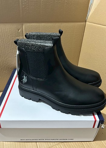 U.S. Polo Assn. Siyah erkek Dolgu Topuk Bot - Görsel 3