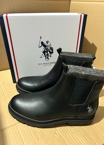 U.S. Polo Assn. Siyah erkek Dolgu Topuk Bot - Görsel 5