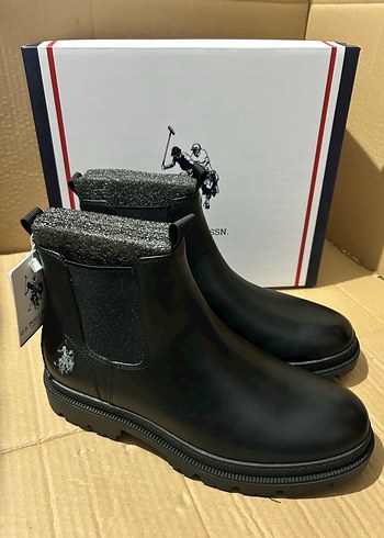 U.S. Polo Assn. Siyah erkek Dolgu Topuk Bot - Görsel 6