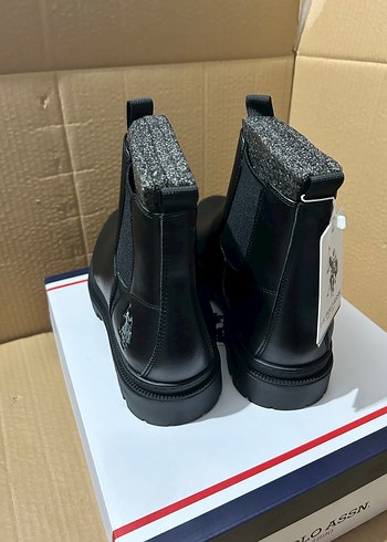 U.S. Polo Assn. Siyah erkek Dolgu Topuk Bot - Görsel 4