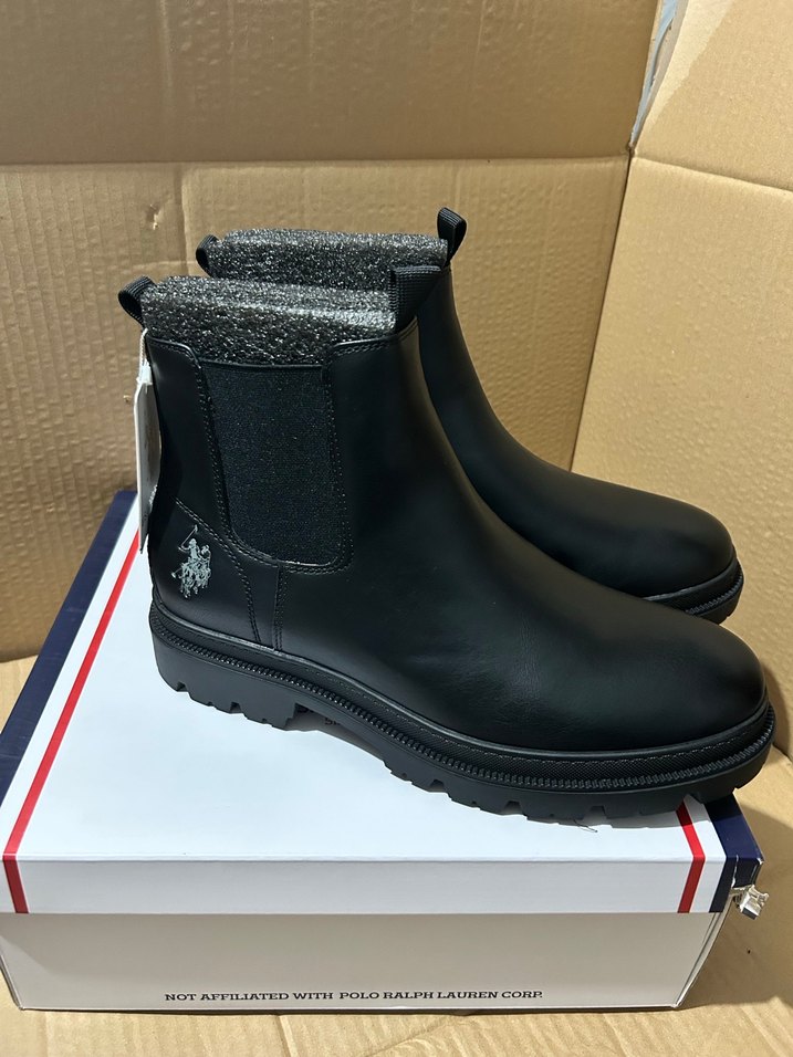 U.S. Polo Assn. Siyah erkek Dolgu Topuk Bot - Görsel 3