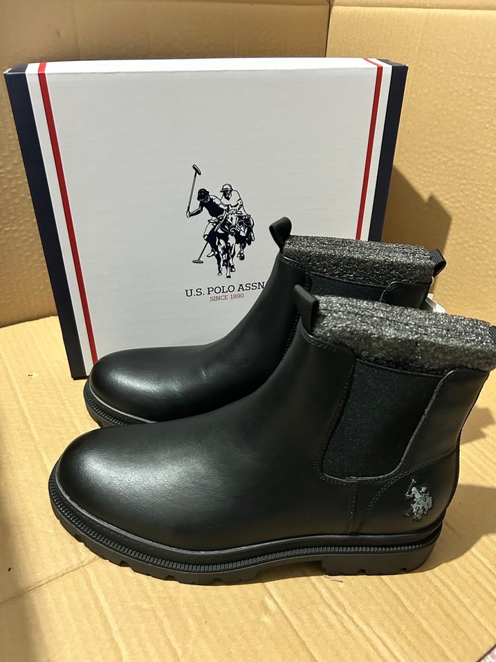 U.S. Polo Assn. Siyah erkek Dolgu Topuk Bot - Görsel 5