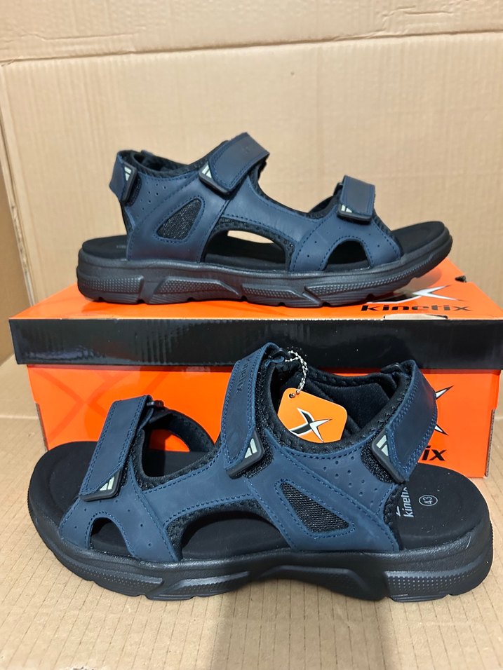 Mavi Erkek Spor Sandalet Velcro Kayışlı - Görsel 4