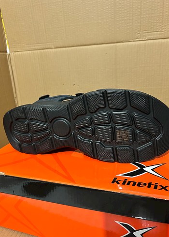 44 Beden siyah Renk Kinetix Siyah Erkek Spor Sandalet