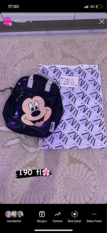 Zara Mickey çanta