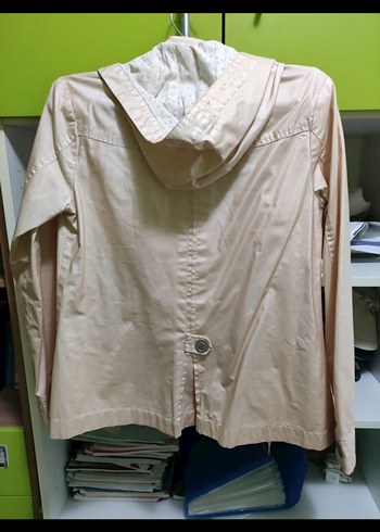 Bej Kadın Midi Boy Rahat Kesim Ceket - Görsel 2