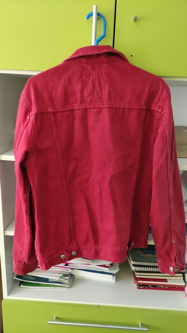 Kırmızı Erkek Denim Ceket - Görsel 2