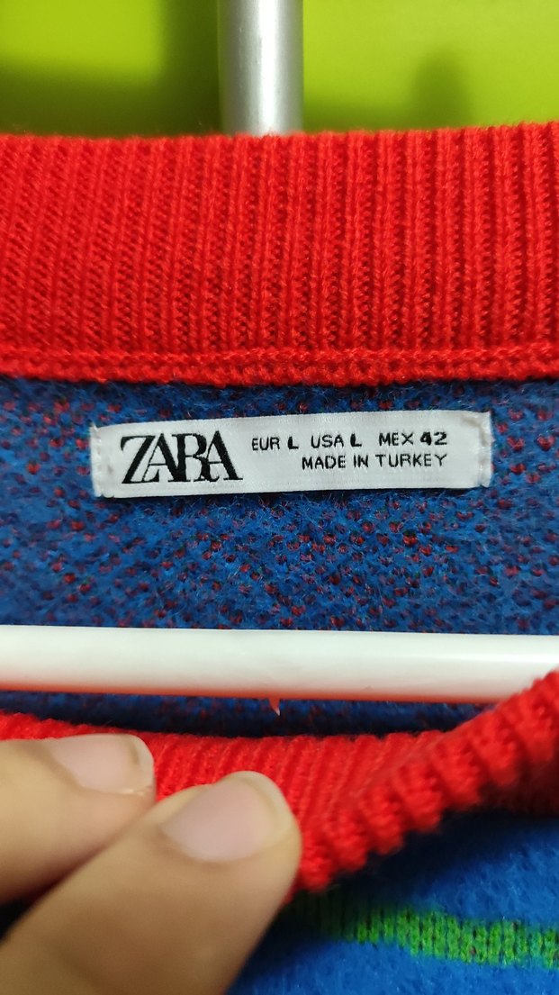 Renkli Çizgili Erkek Örgü Yün Kazak - Görsel 3