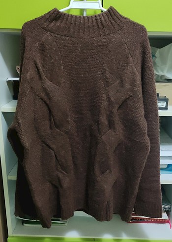 Kahverengi Erkek Boğazlı Örgü Kazak - Görsel 2