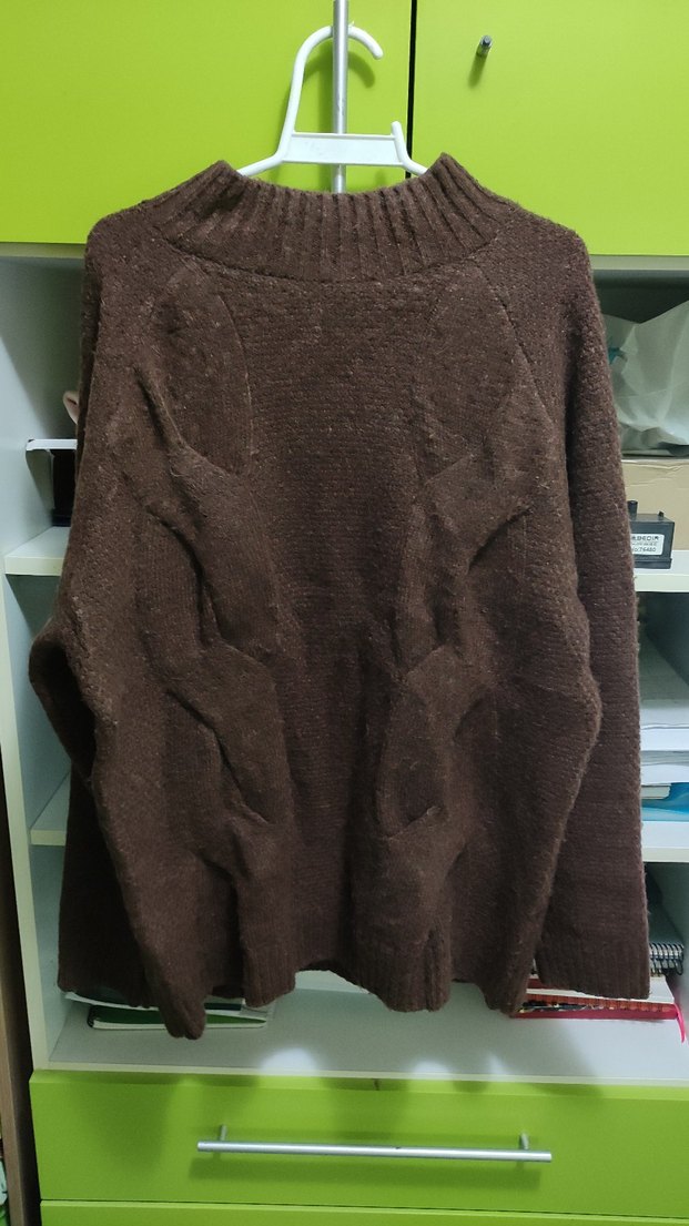 Kahverengi Erkek Boğazlı Örgü Kazak - Görsel 2