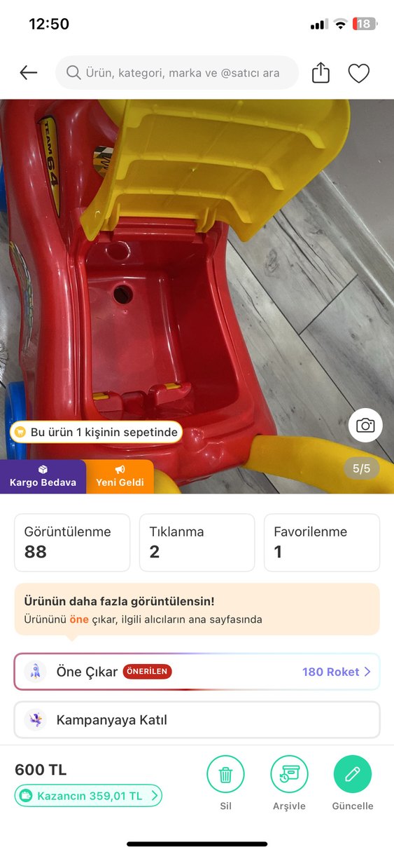 Renkli Çocuk Oyuncak Arabası ilk arabam dede - Görsel 3