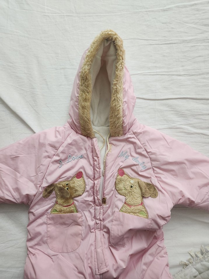 Pembe Nakışlı Bebek Kız Tulumu - Görsel 3