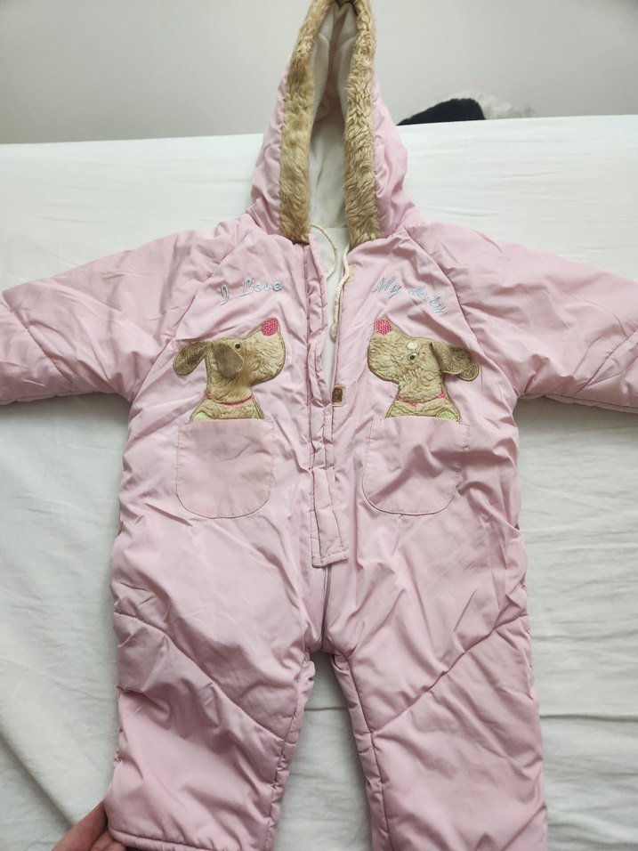 Pembe Nakışlı Bebek Kız Tulumu - Görsel 4