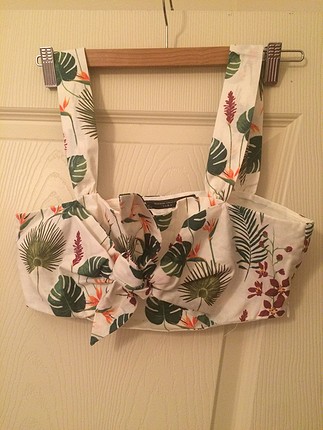Crop top çiçekli