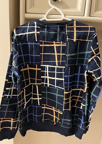 Erkek Çocuk Çok Renkli Kareli Sweatshirt - Görsel 3