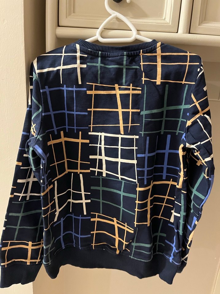 Erkek Çocuk Çok Renkli Kareli Sweatshirt - Görsel 3