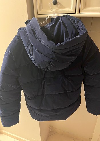 Mavi Lacivert Midi Kışlık Kadın Mont - Görsel 2