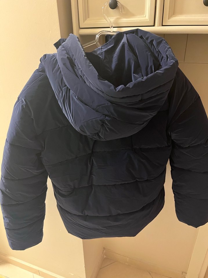 Mavi Lacivert Midi Kışlık Kadın Mont - Görsel 2