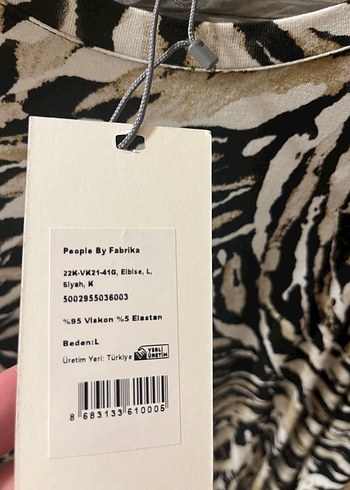 Fabrika Zebra Desenli Kadın Uzun Triko Elbise - Görsel 3