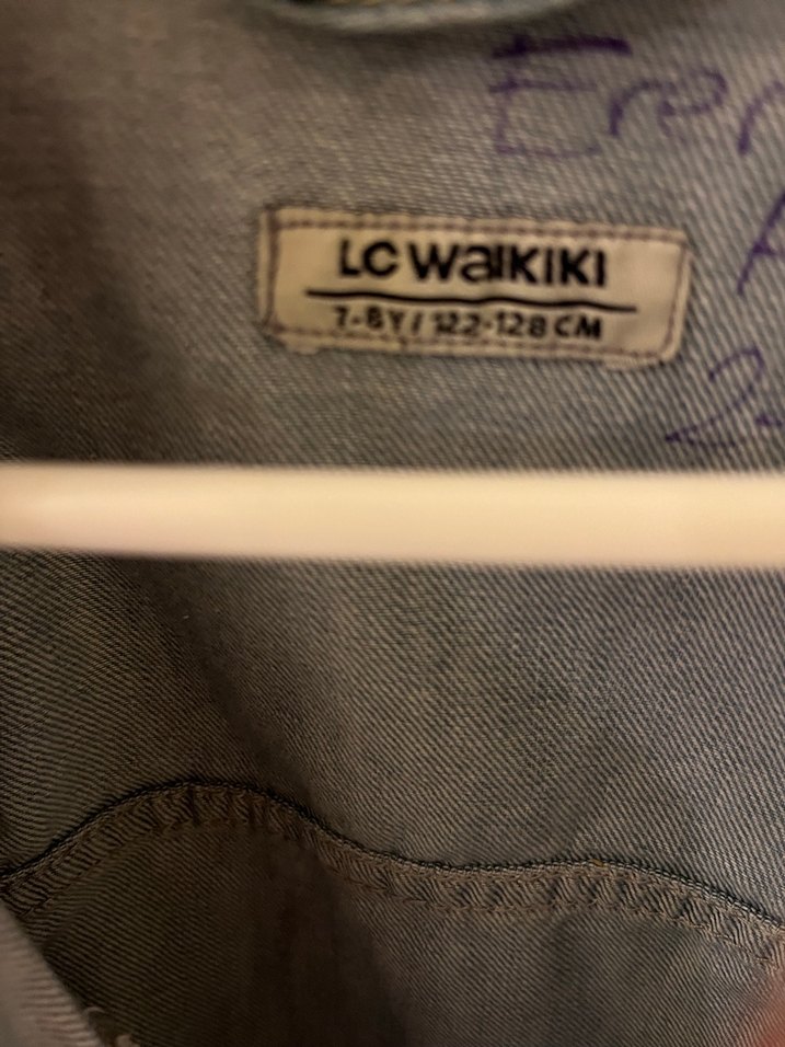 Düğmeli Gri Kadın Kot Ceket - Görsel 3