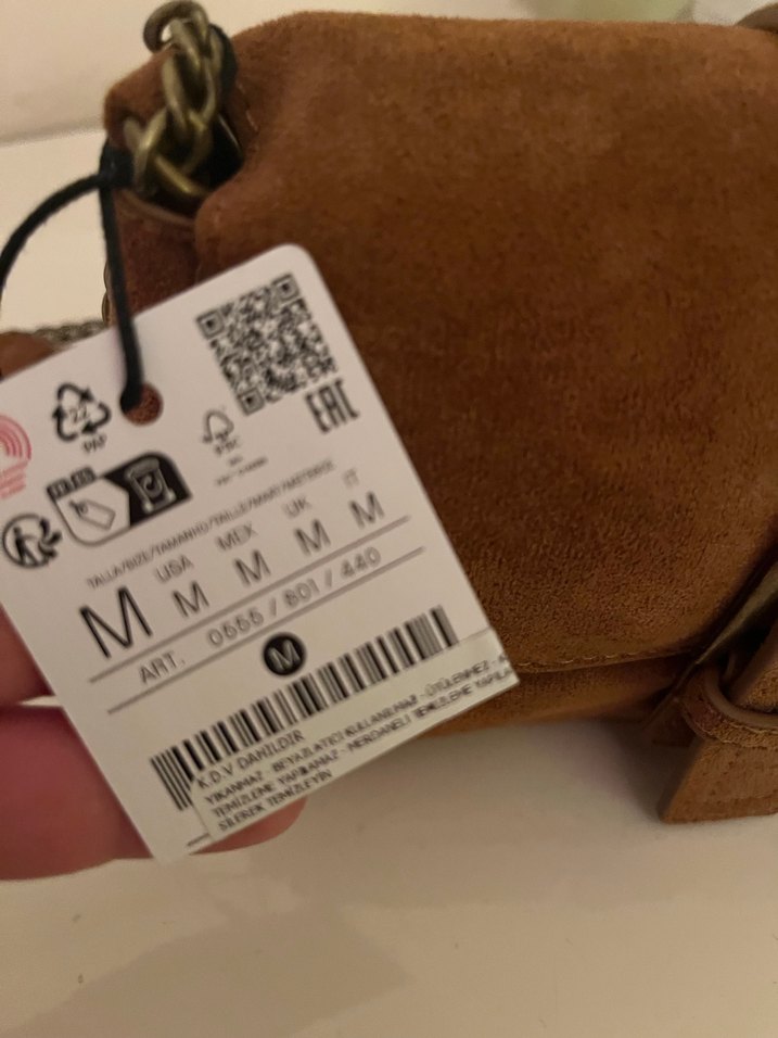 stradivarius Kahverengi Süet Kemerli Kadın Çanta - Görsel 2