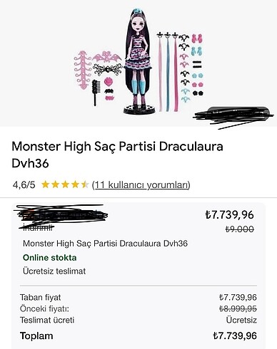 Monster high bebek - Görsel 7