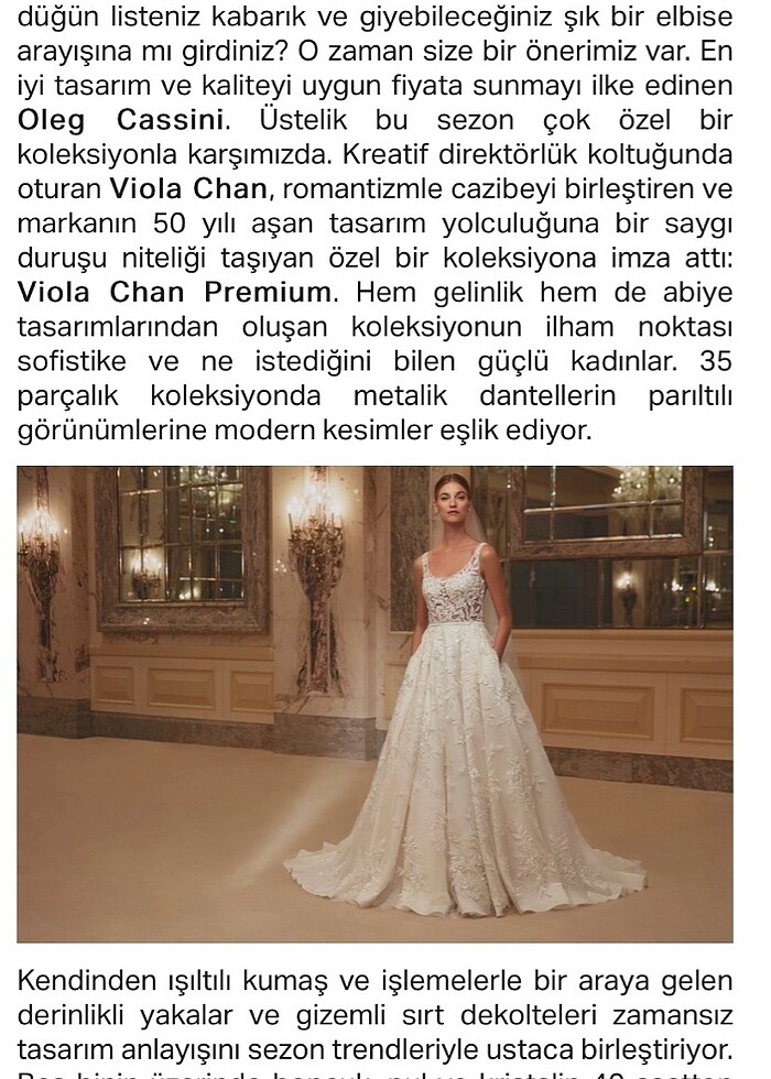 Oleg cassini gelinlik - Görsel 4