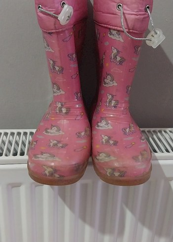 LC Waikiki Kız Çocuk Pembe Unicorn Desenli Yağmur Çizmesi