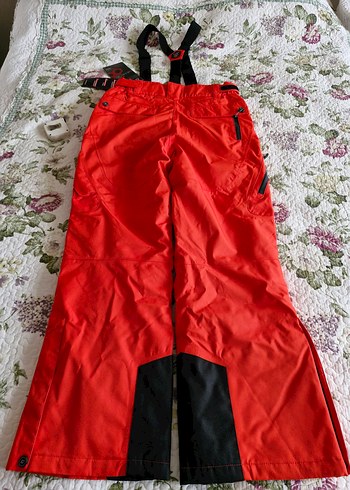 Erkek Kırmızı Fermuarlı Kayak Pantolonu - Görsel 6