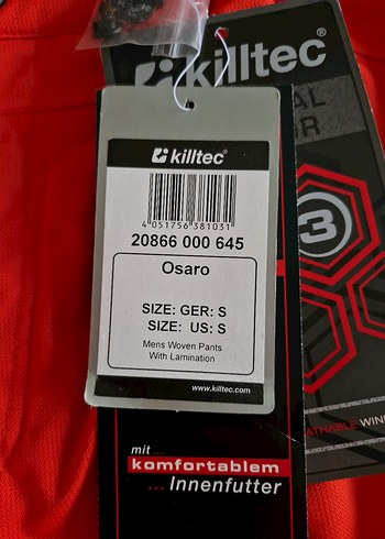 Erkek Kırmızı Fermuarlı Kayak Pantolonu - Görsel 8